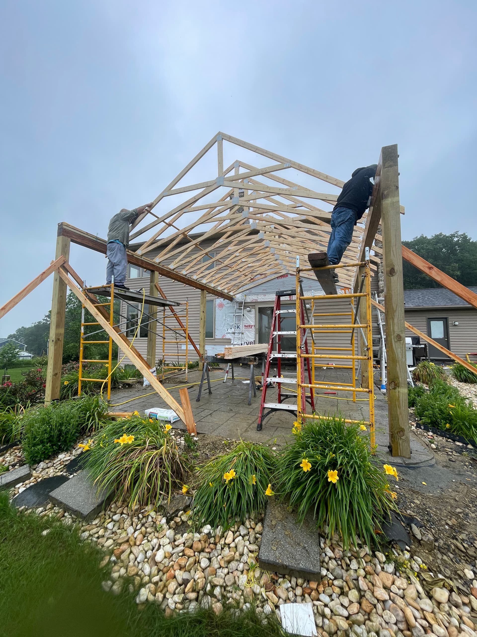 Finished paver patio project in Reading, PA.