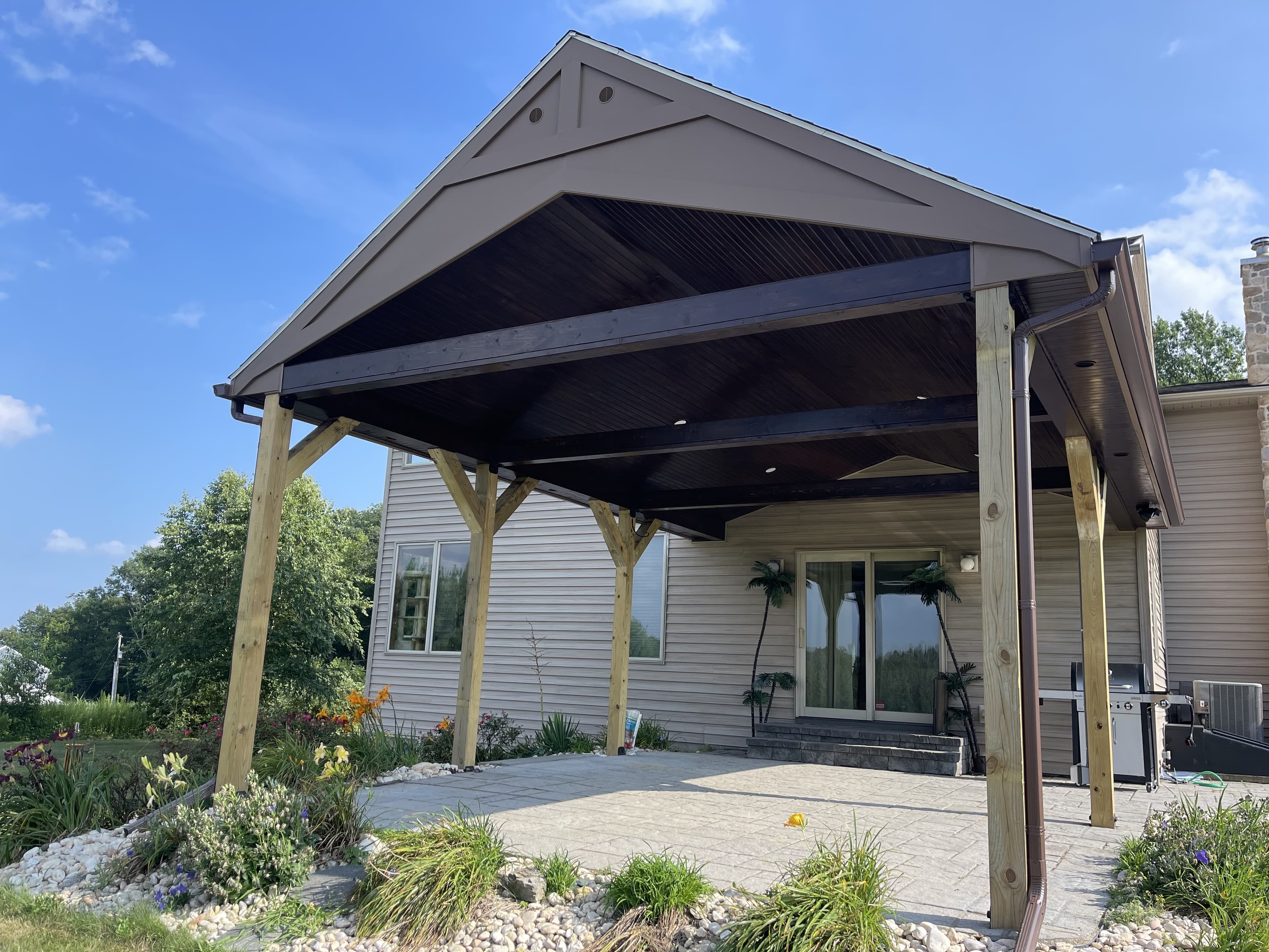 Completed Frontier patio roof and outdoor project by Revision Home Improvements in the Lehigh Valley.